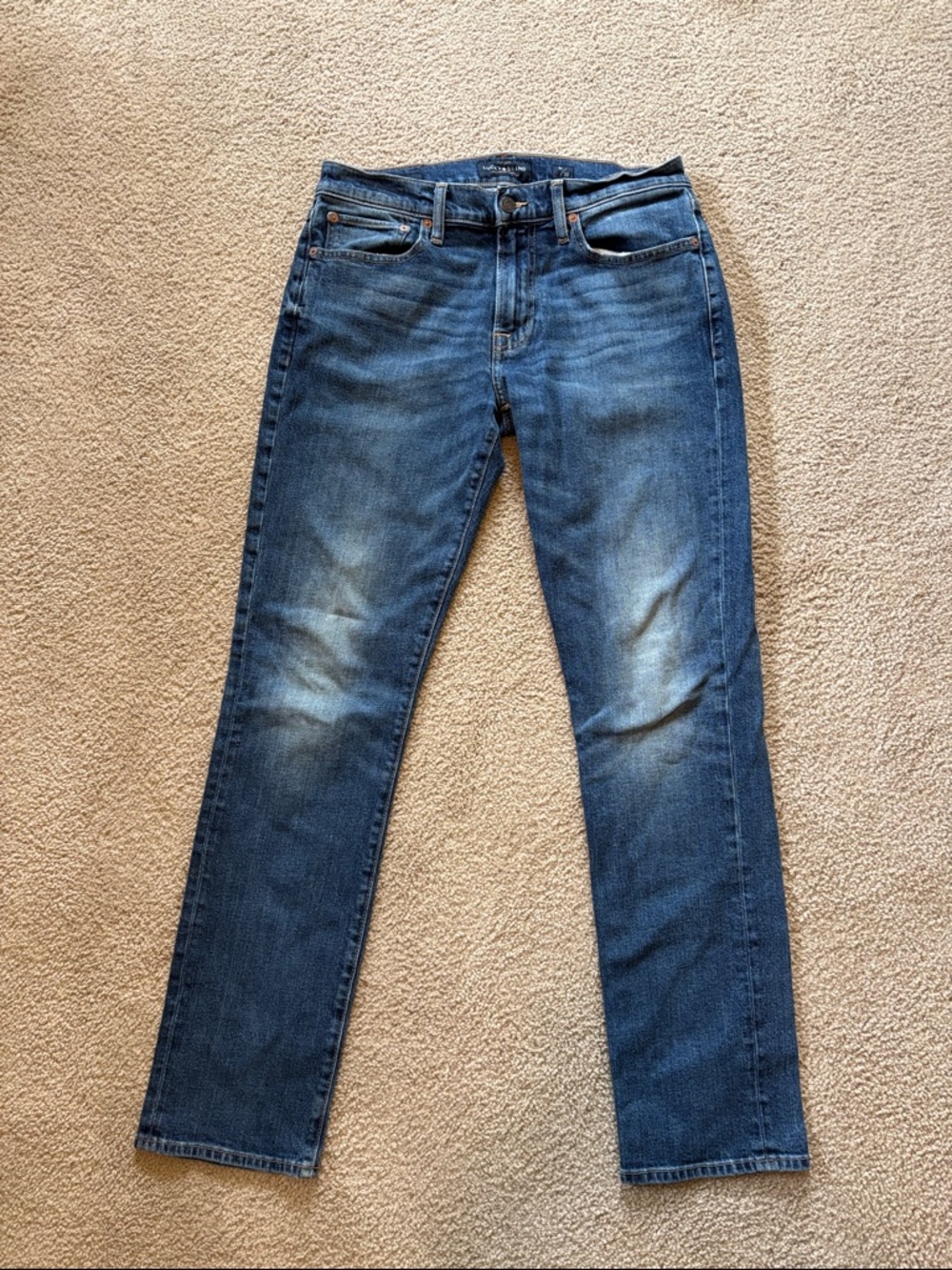 Lucky Brand Men's Dark Blue Slim Straight Jeans